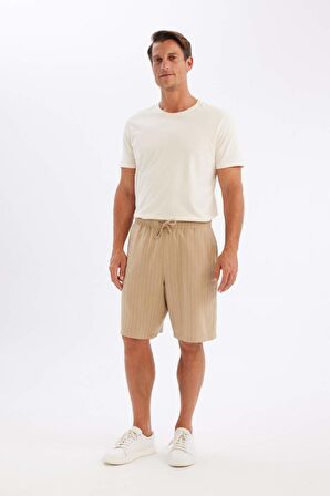 DeFacto Relax Fit Keten Karışımlı Yazlık Bermuda Şort C1240AX24SMBG674