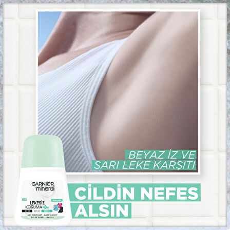 Garnier Mineral Lekesiz Koruma Antiperspirant Ter Önleyici Leke Yapmayan Kadın Roll-On Deodorant 50 ml