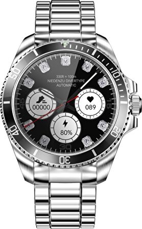 V0525 316L Paslanmaz Çelik, Döner Bezel, Bt Call, Spor Sağlık, IP68 Profesyonel Akıllı Saat