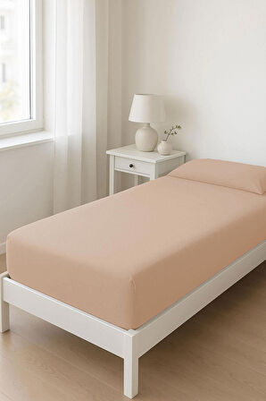 Tek Kişilik Düz Penye %100 Pamuklu Lastikli Çarşaf 100X200