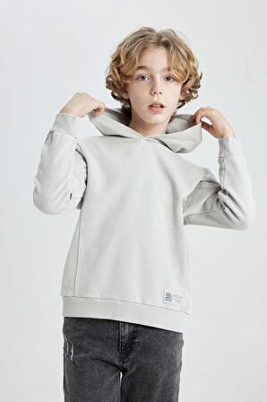 DeFacto Erkek Çocuk Kapüşonlu Sweatshirt B7365A824SPGR503