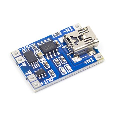 TP4056 Akım Korumalı 1A Lipo Batarya Şarj Modülü (Mini USB)