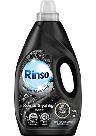 Rinso Kömür Siyahlığı Siyahlar için Sıvı Deterjan 50 Yıkama 3 lt