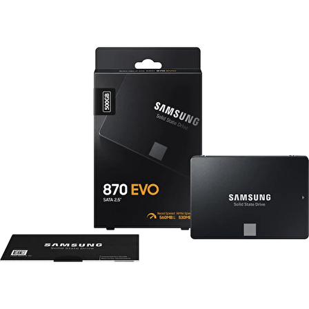 Samsung 870 Evo 2.5 İnç 500 GB Sata 530 MB/s 560 MB/s SSD 