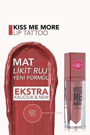 Flormar Uzun Süre Kalıcı Mat Ruj - Kiss Me More-021 Naive-8682536040884