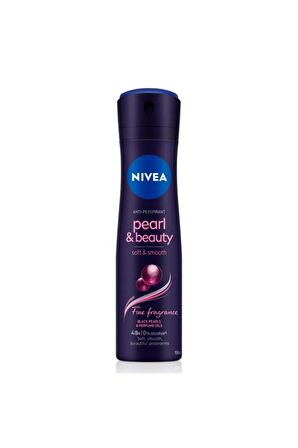 Nivea Kadın Sprey Deodorant Pearl&beauty Fine Fragrance 150ml, 48 Saat Anti-perspirant Koruma, X3 Adet