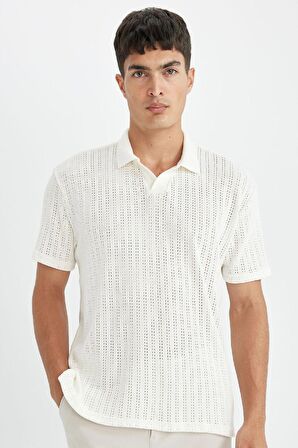 DeFacto Regular Fit Kısa Kollu Triko Polo Tişört D4810AX24SMWT16