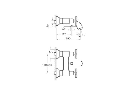 Artema Juno A4086826 Banyo Bataryası, Bakır