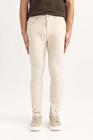DeFacto Yazlık Gabardin Chino Kanvas Pantolon Slim Fit Dar Kesim Dar Paça Cepli B2089AX24SPBG700