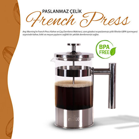 Any Morning FF110 Kahve ve Bitki Çayı için French Press 600 ML