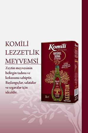 Komili Lezzetlik Meyvemsi Natürel Sızma Zeytinyağı 3 lt