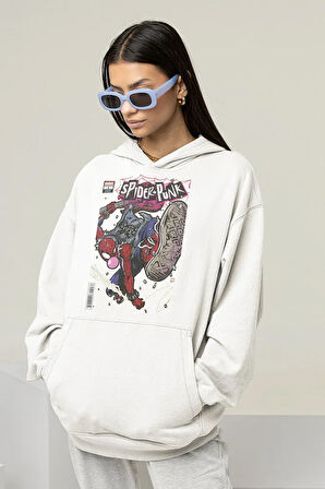 Tasarım Spider-Punk Baskılı Unisex Oversize Örümcek Adam Hoodie