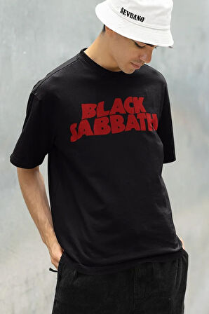 Rock Metal Müzik Grubu Black Sabbath Baskılı Unisex Oversize Tişört