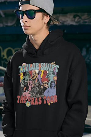 Şarkıcı Taylor Swift The Eras Tour Baskılı Unisex Oversize Hoodie