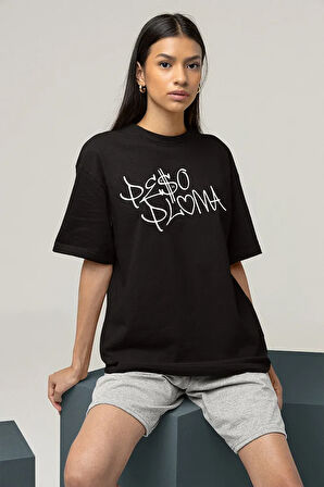 Peso Pluma Rapper Yazılı Unisex Tişört, Oversize Rap Tişört