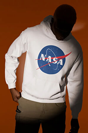 Nasa Baskılı Unisex Oversize Hoodie