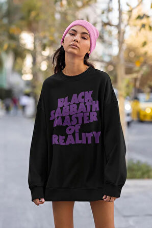 Black Sabbath Master Of Reality Yazılı Unisex Oversize Rock Metal Sweatshirt