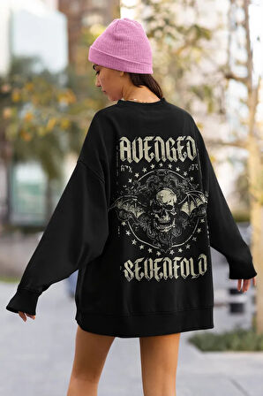 Avenged Sevenfold Baskılı Unisex Oversize Müzik Grubu Sweatshirt
