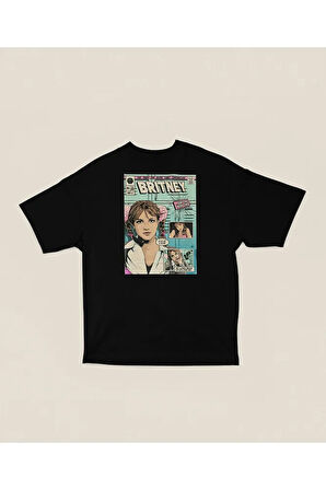 Britney Spears Baskılı Unisex Oversize Şarkıcı Tişört