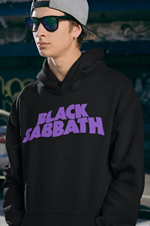 Black Sabbath Yazılı Unisex Oversize Hoodie