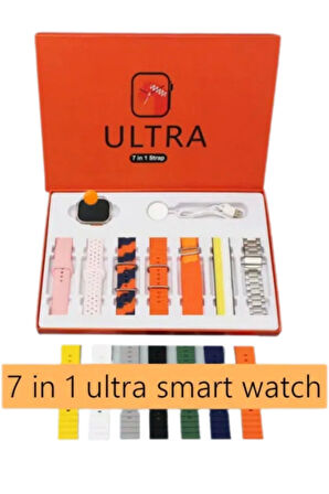 Smart Watch Ultra 7 In 1 Akıllı Saat 7 Strap