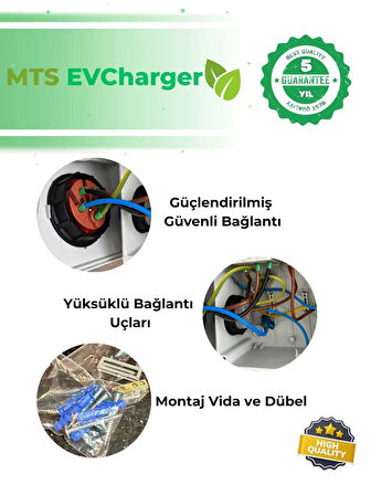 7.4 Kw 3/32 A VIKO Tesla Mavi Adaptör Uyumlu Seyyar Elektrikli Araç Şarj Cihazı İstasyonu Kombinasyon Panosu Kutusu 7kw