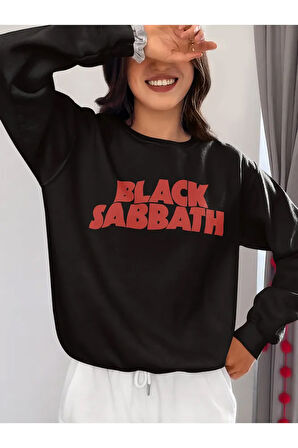 Black Sabbath Heaven And Hell Yazılı Unisex Oversize Müzik Grubu Sweatshirt