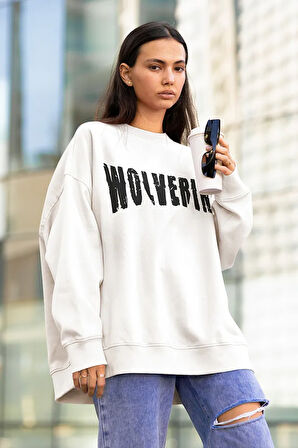 Wolverine Baskılı Unisex Oversize Dc Film Karakter Sweatshirt