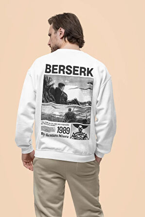 1989 Berserk Baskılı Unisex Oversize Anime Karakter Sweatshirt