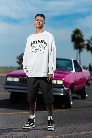 Resilience Yazılı Unisex Oversize Tasarım Sweatshirt