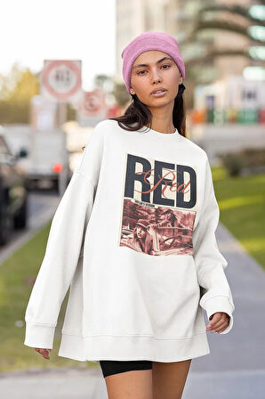 Taylor Swift Red Baskılı Unisex Oversize Sweatshirt