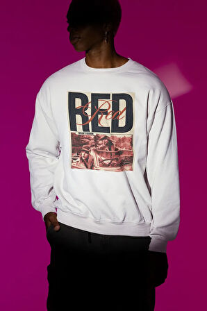 Taylor Swift Red Baskılı Unisex Oversize Sweatshirt