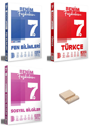 Benim Hocam 7. Sınıf Fen Türkçe ve Sosyal Fasikülleri 3lü Set + Telefon Standı