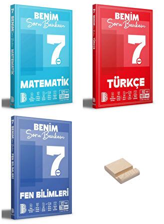 Benim Hocam 7. Sınıf Matematik Türkçe ve Fen Bilimleri Soru Bankası 3lü Set + Telefon Standı