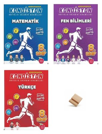 Newton LGS 2027 8. Sınıf Matematik Fen Bilimleri ve Türkçe 3lü Set Kondisyon Denemeleri + Telefon Standı