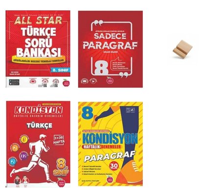 Newton LGS 2027 8. Sınıf Türkçe + Paragraf Soru Bankası ve Deneme 4lü Set + Telefon Standı