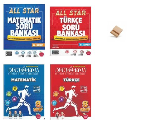 Newton LGS 2027 8. Sınıf Matematik + Türkçe Soru Bankası ve Haftalık Deneme 4lü Set + Telefon Standı