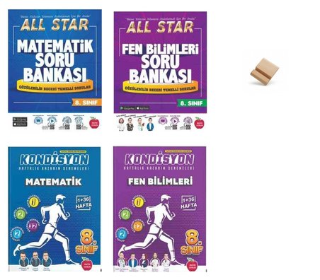 Newton LGS 2027 8. Sınıf Matematik + Fen Soru Bankası ve Haftalık Deneme 4lü Set + Telefon Standı