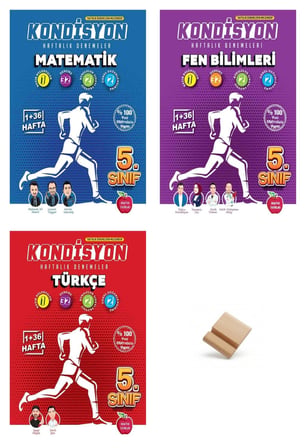 Newton 5. Sınıf 2027 Maarif Kondisyon Matematik Fen ve Türkçe 3lü Set Deneme + Telefon Standı