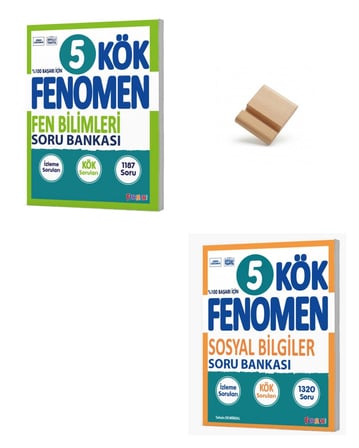 Fenomen 5. Sınıf Maarif Fen Bilimleri ve Sosyal Bilgiler Kök Soru Bankası + Telefon Standı