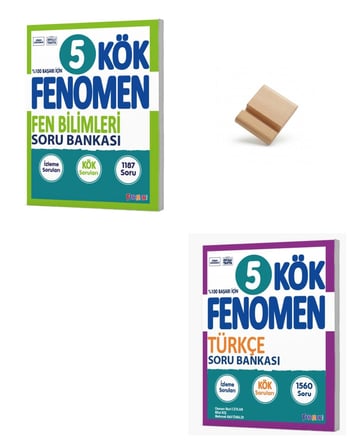 Fenomen 5. Sınıf Maarif Fen Bilimleri ve Türkçe Kök Soru Bankası + Telefon Standı