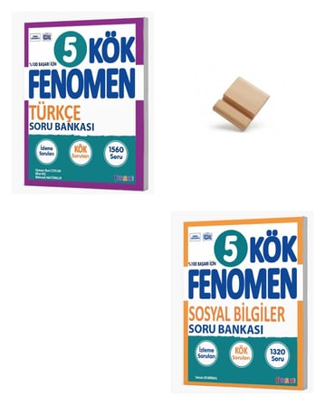 Fenomen 5. Sınıf Maarif Türkçe ve Sosyal Bilgiler Kök Soru Bankası + Telefon Standı