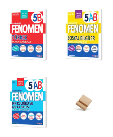 Fenomen 5. Sınıf Maarif B Serisi Türkçe Sosyal ve Din 3lü Set Soru Bankası + Telefon Standı
