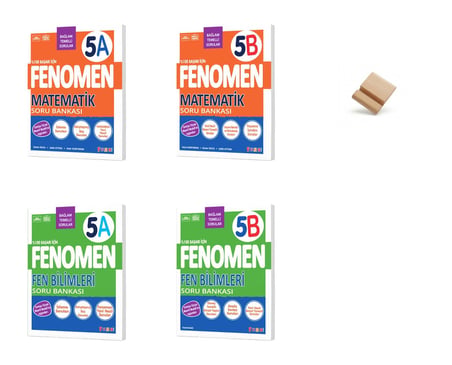 Fenomen 5. Sınıf Maarif 5A + 5B Serisi Matematik ve Fen Bilimleri Soru Bankası + Telefon Standı