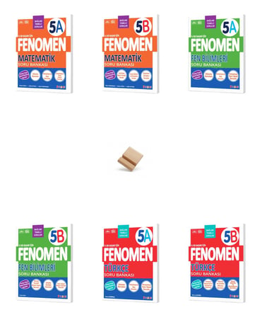 Fenomen 5. Sınıf Maarif A+B Matematik Fen ve Türkçe 6lı Set Soru Bankası + Telefon Standı