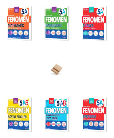 Fenomen 5. Sınıf Maarif 5A Serisi Tüm Dersler 6lı Set Soru Bankası + Telefon Standı