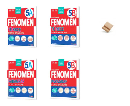 Fenomen 5. Sınıf Maarif 5A + 5B Türkçe ve Paragraf 4lü Set Soru Bankası + Telefon Standı