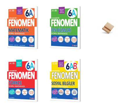 Fenomen 6. Sınıf Maarif 6A Mat Fen Türkçe ve 6AB Sosyal 4lü Set Soru Bankası + Telefon Standı