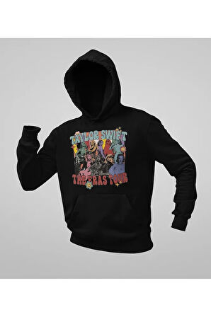 Şarkıcı Taylor Swift The Eras Tour Baskılı Unisex Oversize Hoodie