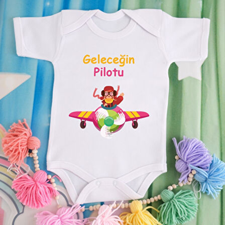 Pamuklu Organik Bebek Zıbını Kısa Kollu Kişiye Özel  0025